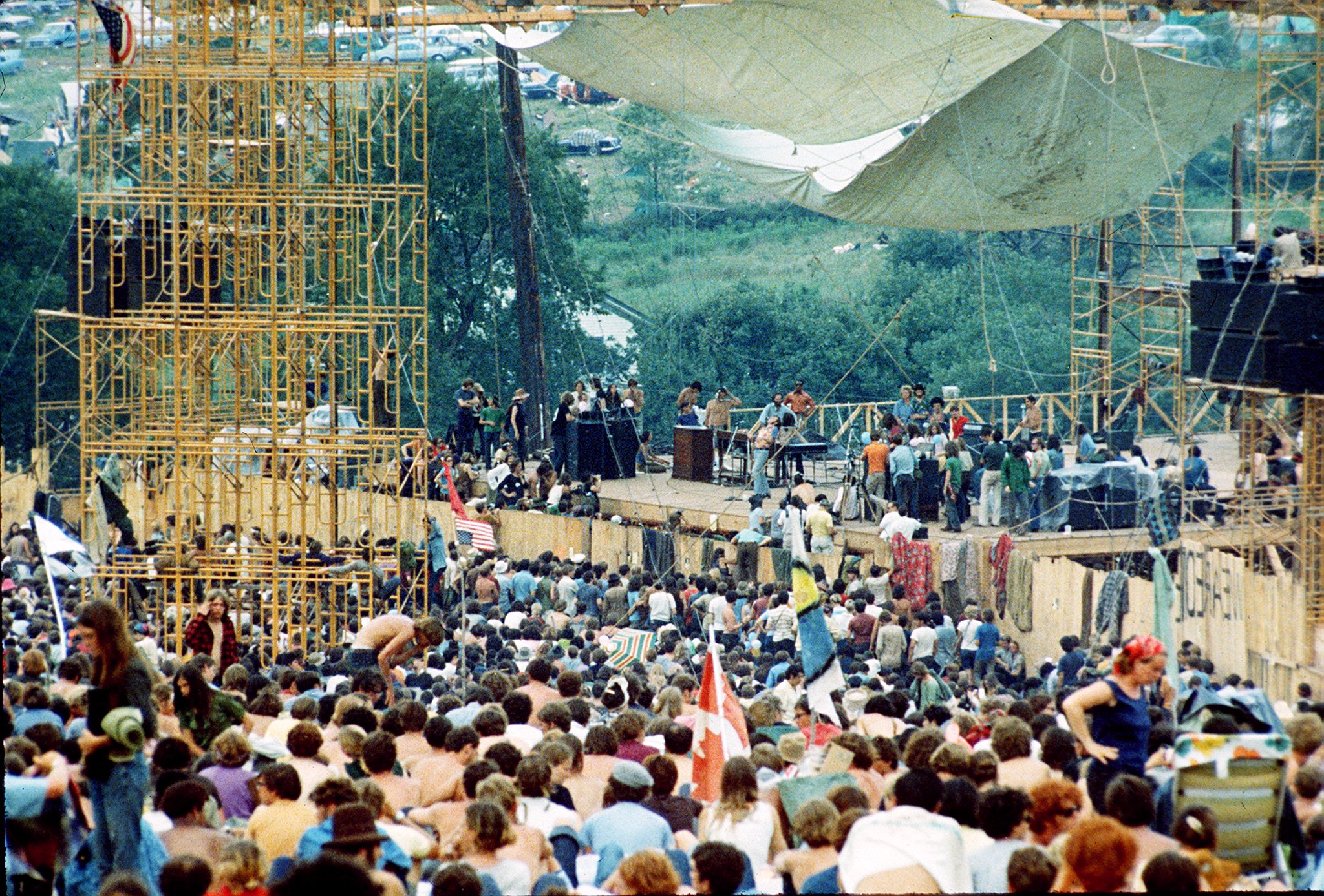 Woodstock Festival of Arts and Music at Bethel, New York, August 1969. (AP Photo)